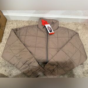 “New” Roxy Brown Quilted Puffer Jacket sizeM